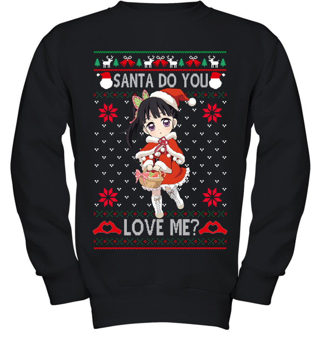 Kanao Tsuyuri Demon Slayer Santa Do You Love Me Ugly Christmas T-Shirt