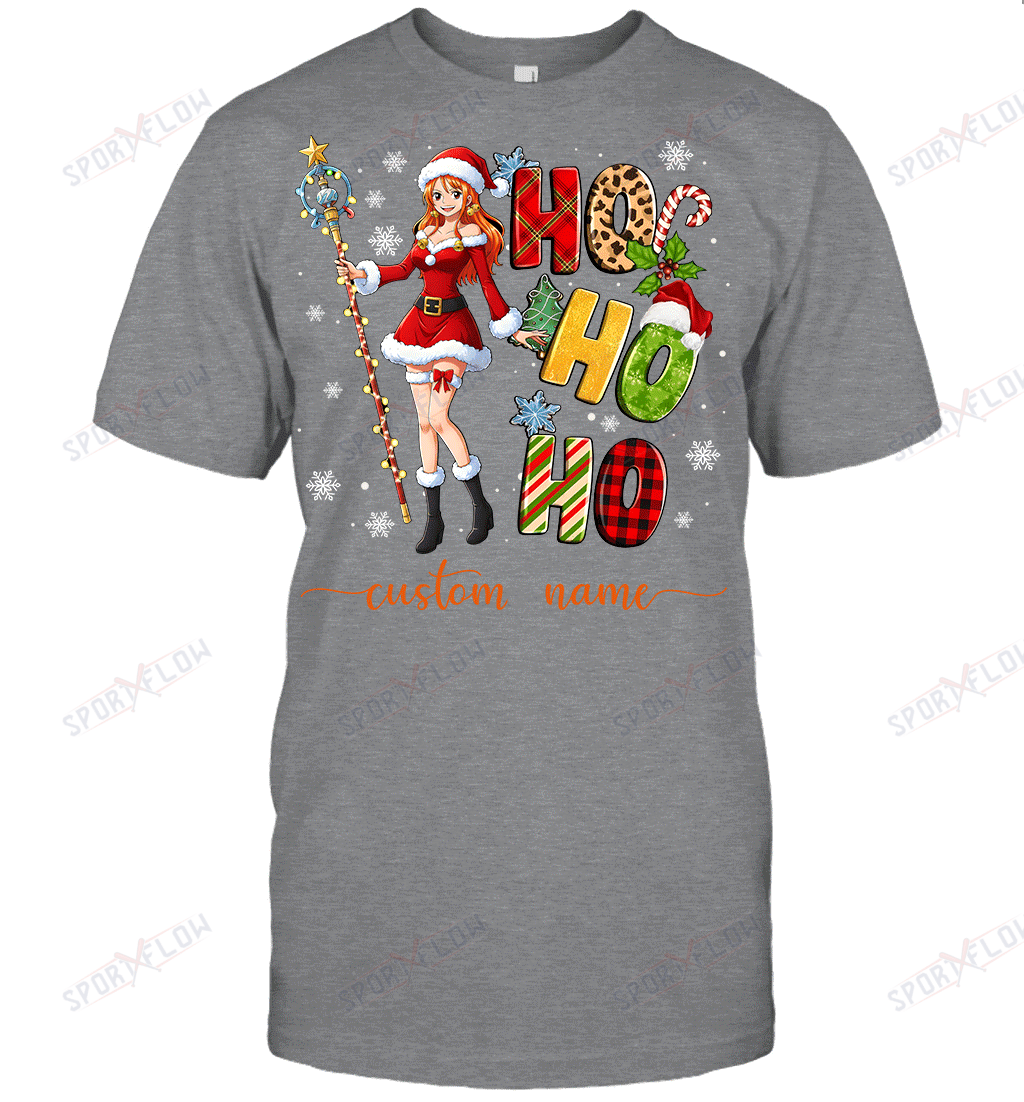 Nami Christmas Ho Ho Ho Custom Name Graphic T-shirt