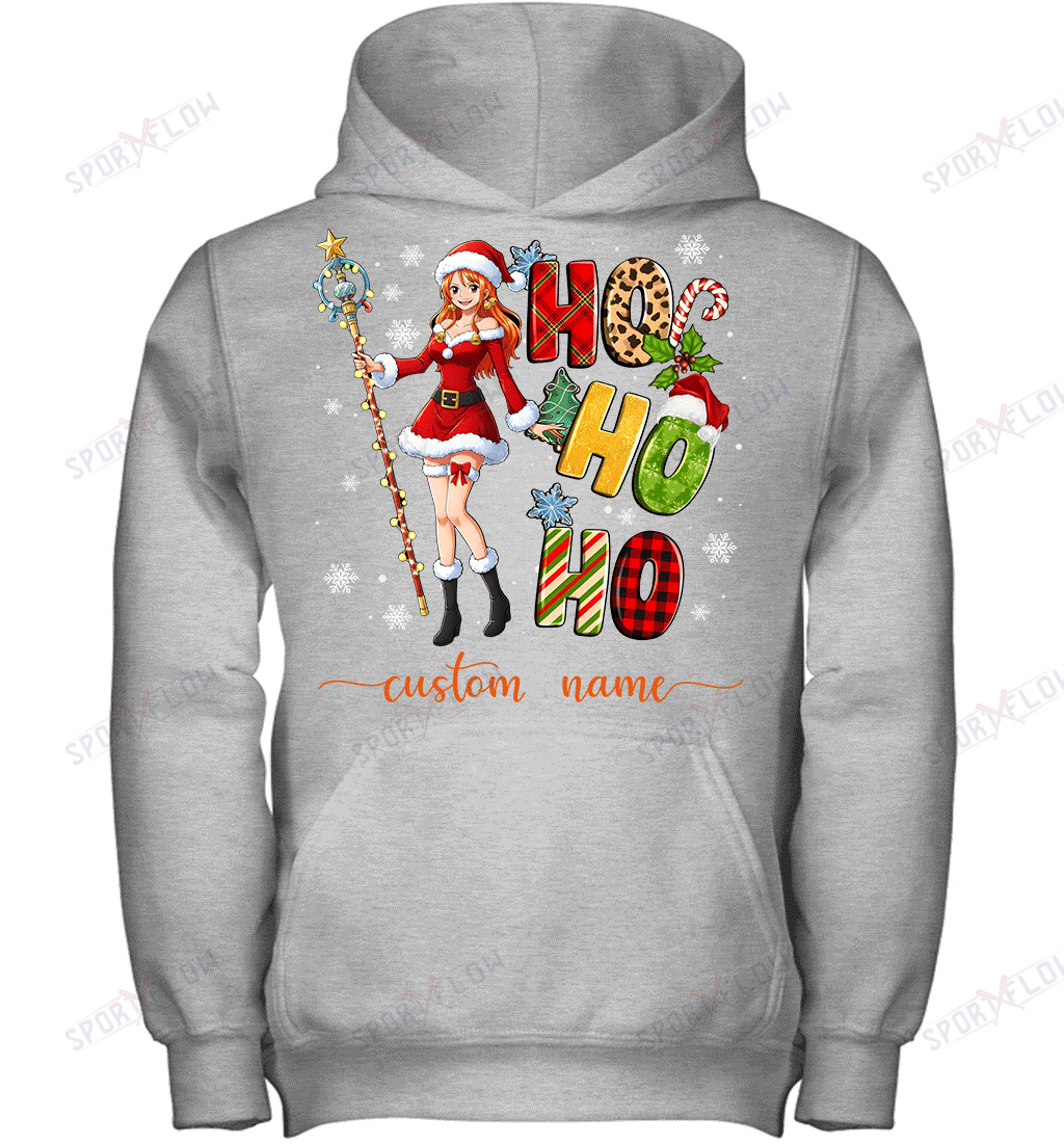 Nami Christmas Ho Ho Ho Custom Name Graphic T-shirt