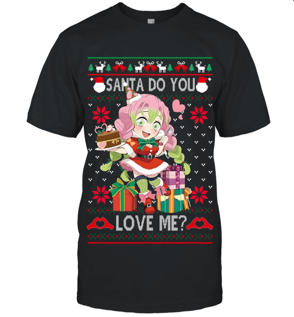 Kanroji Mitsuri Demon Slayer Santa Do You Love Me Ugly Christmas T-Shirt