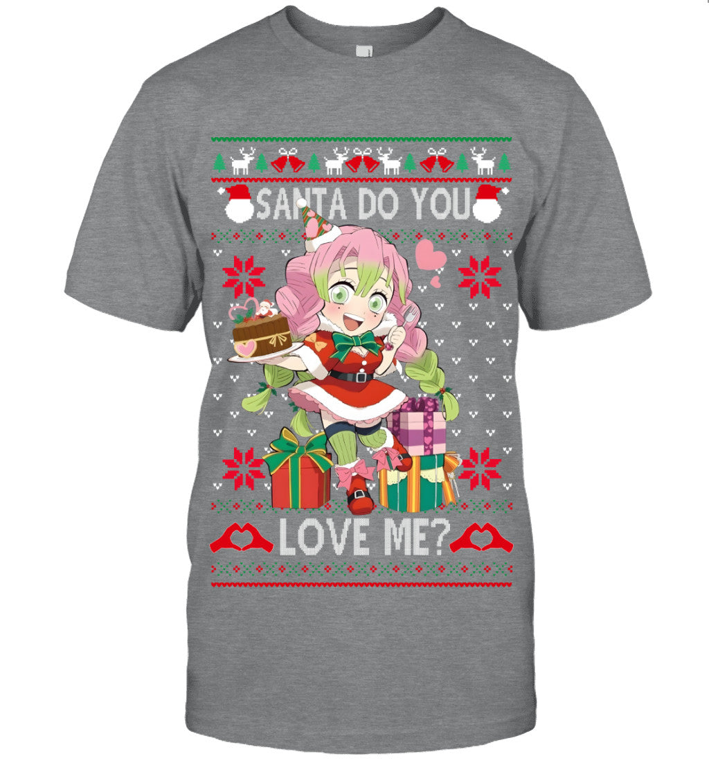 Kanroji Mitsuri Demon Slayer Santa Do You Love Me Ugly Christmas T-Shirt