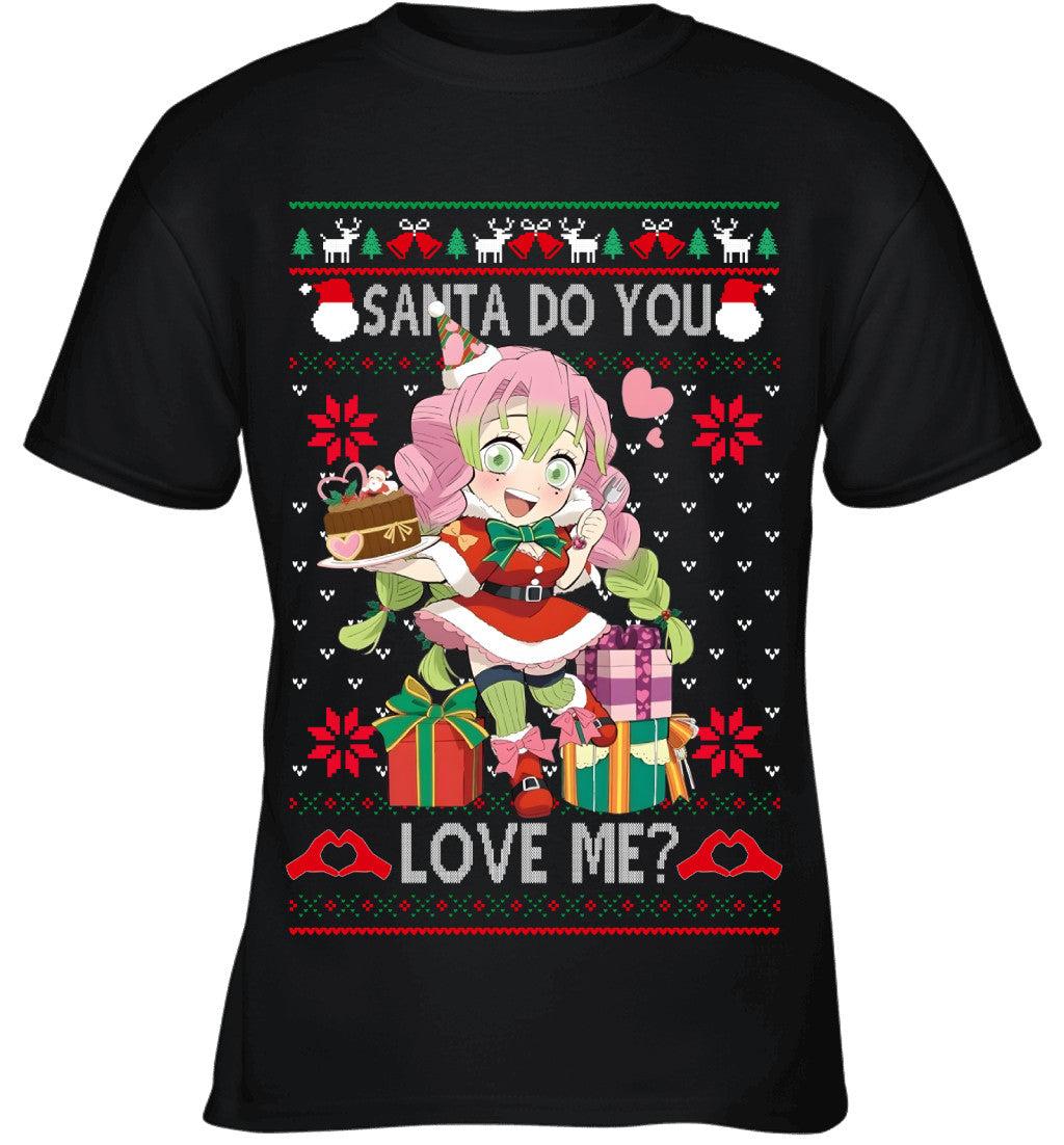 Kanroji Mitsuri Demon Slayer Santa Do You Love Me Ugly Christmas T-Shirt