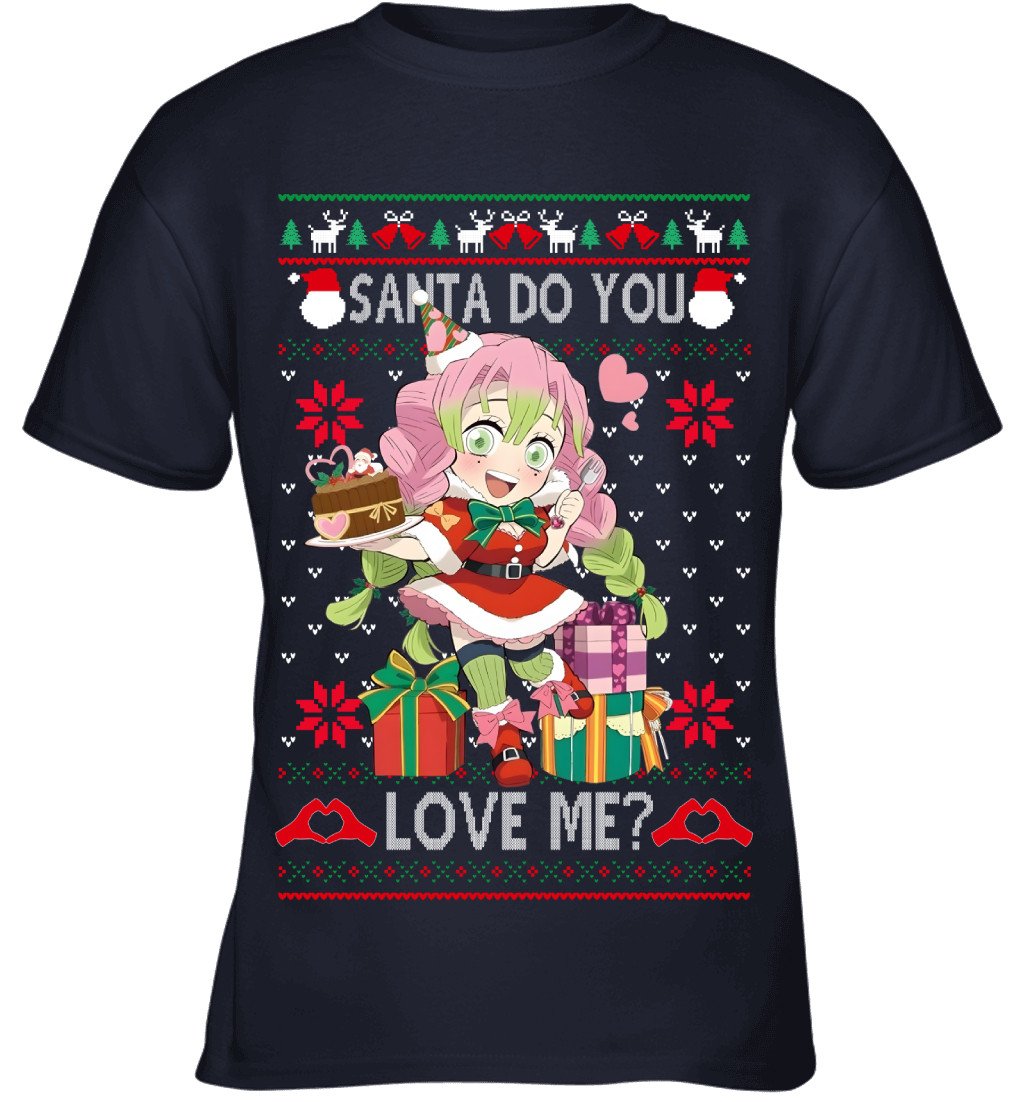 Kanroji Mitsuri Demon Slayer Santa Do You Love Me Ugly Christmas T-Shirt
