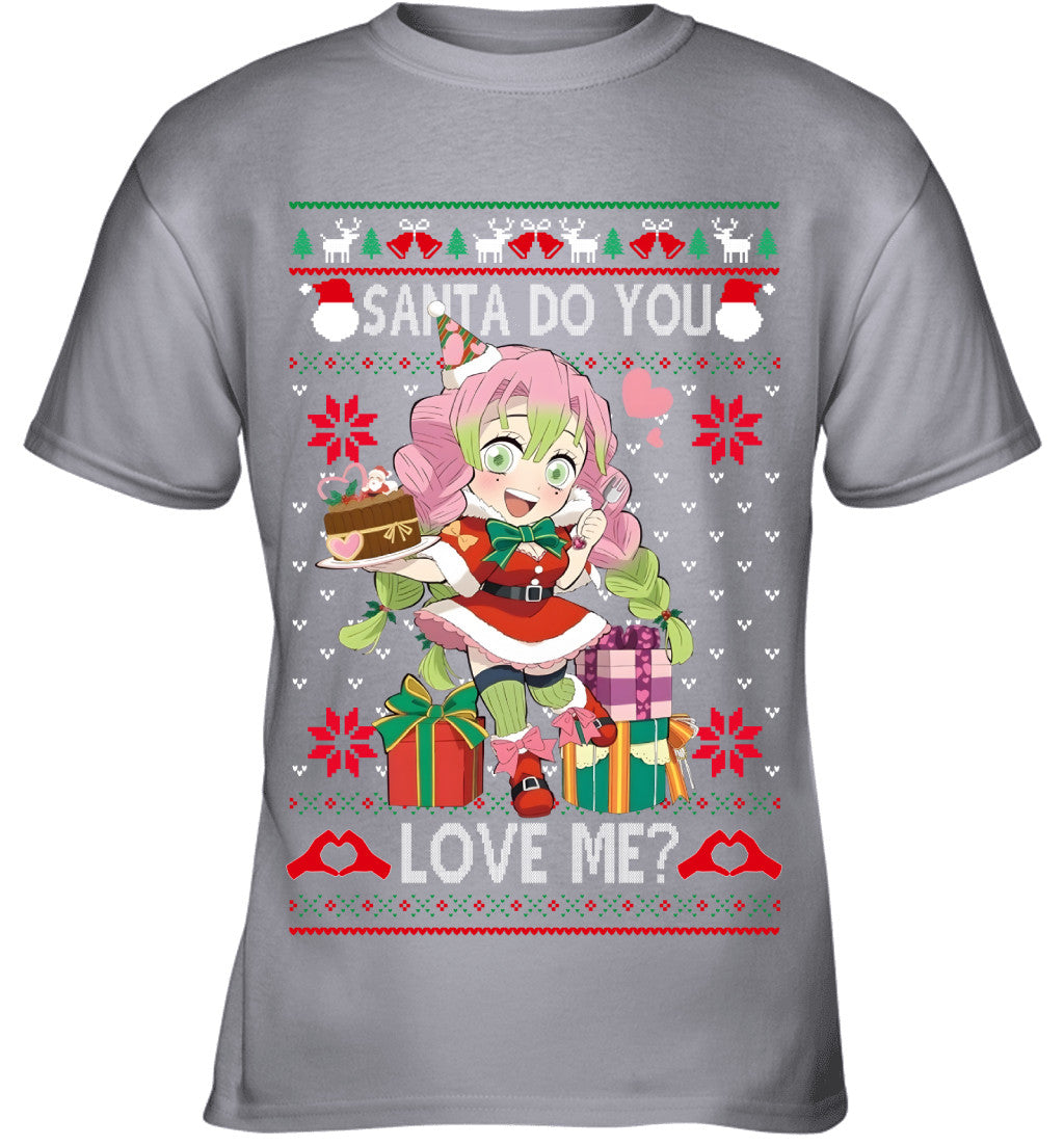 Kanroji Mitsuri Demon Slayer Santa Do You Love Me Ugly Christmas T-Shirt