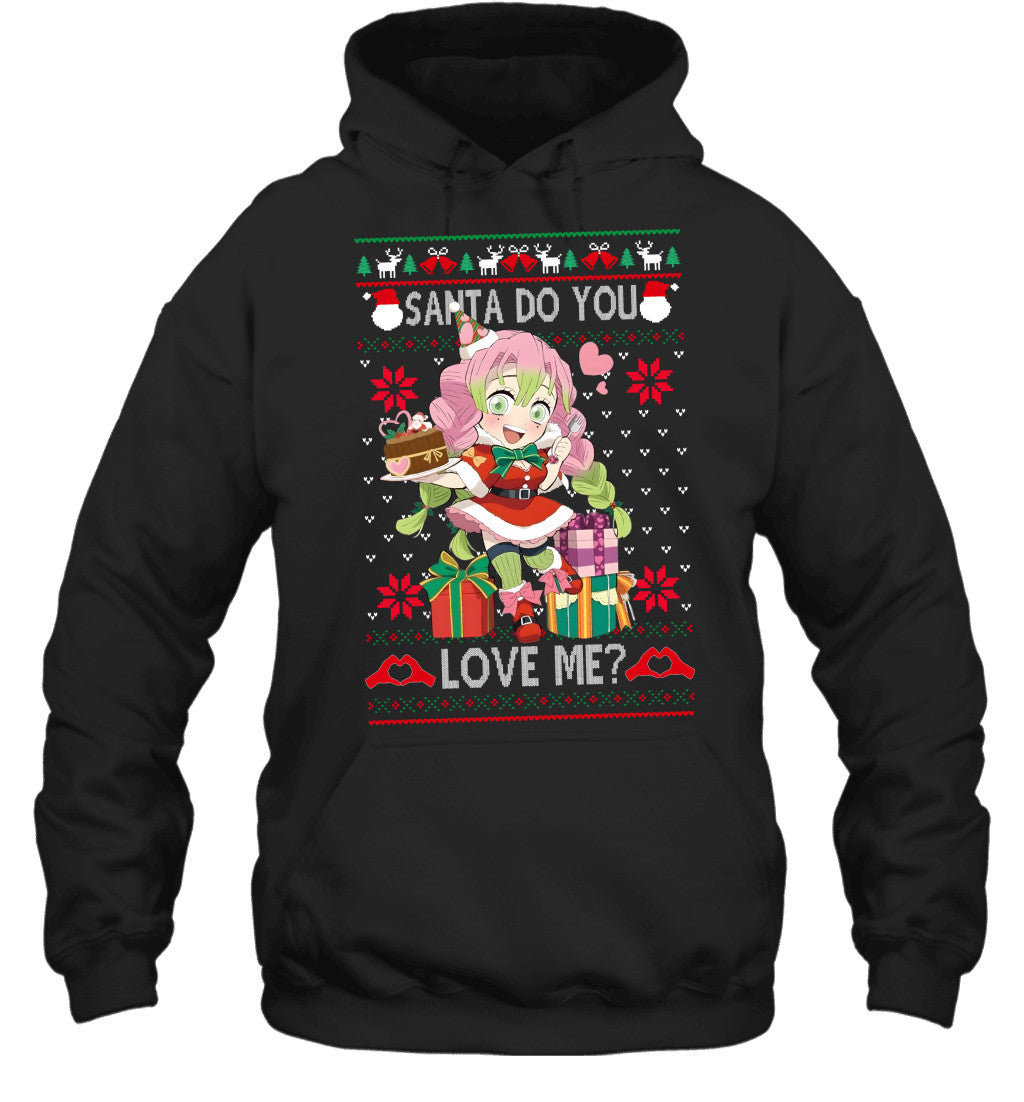 Kanroji Mitsuri Demon Slayer Santa Do You Love Me Ugly Christmas T-Shirt
