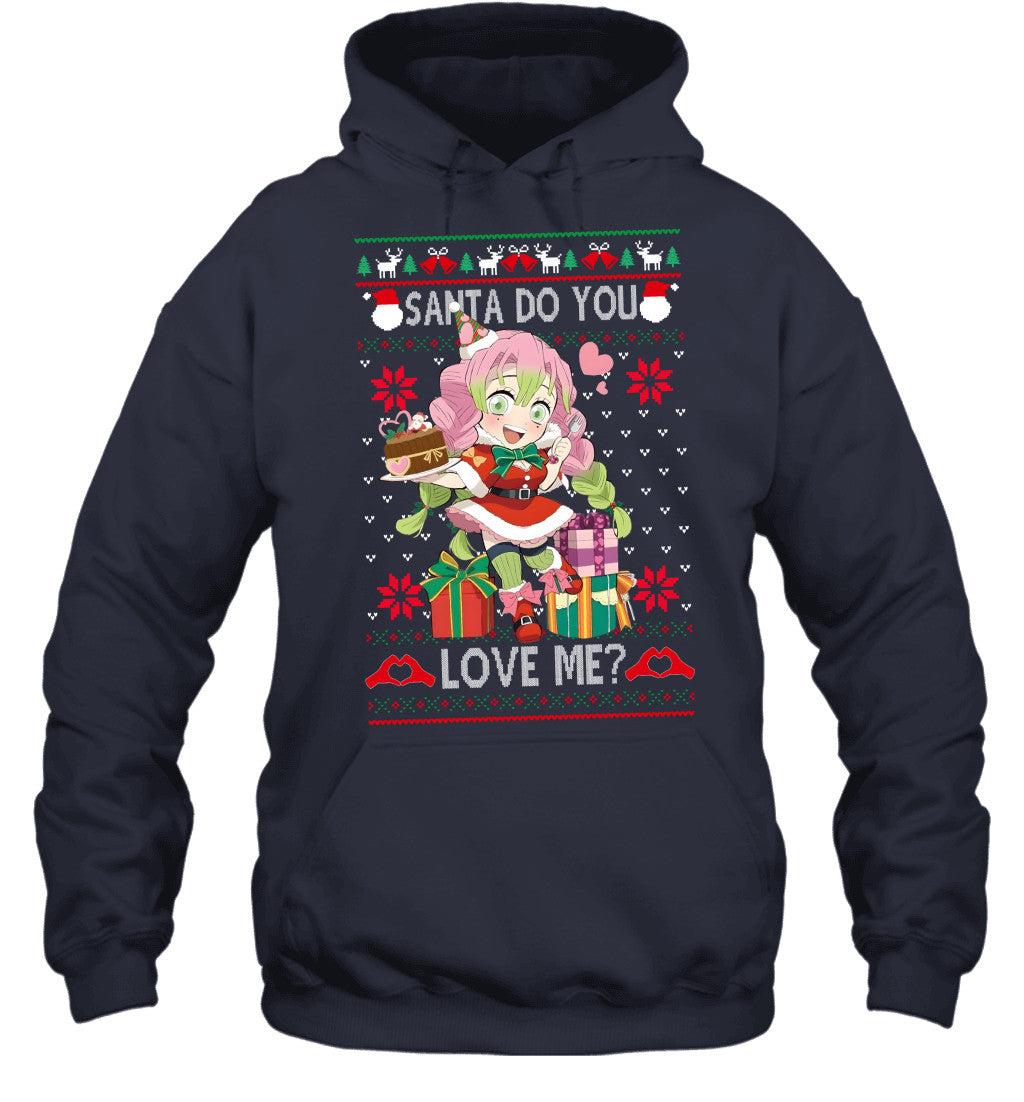 Kanroji Mitsuri Demon Slayer Santa Do You Love Me Ugly Christmas T-Shirt