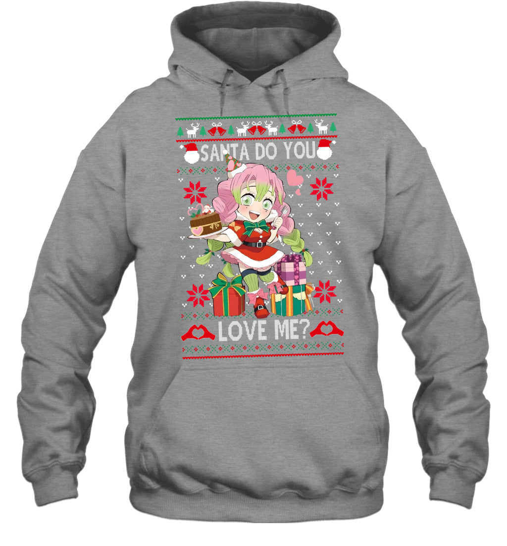 Kanroji Mitsuri Demon Slayer Santa Do You Love Me Ugly Christmas T-Shirt