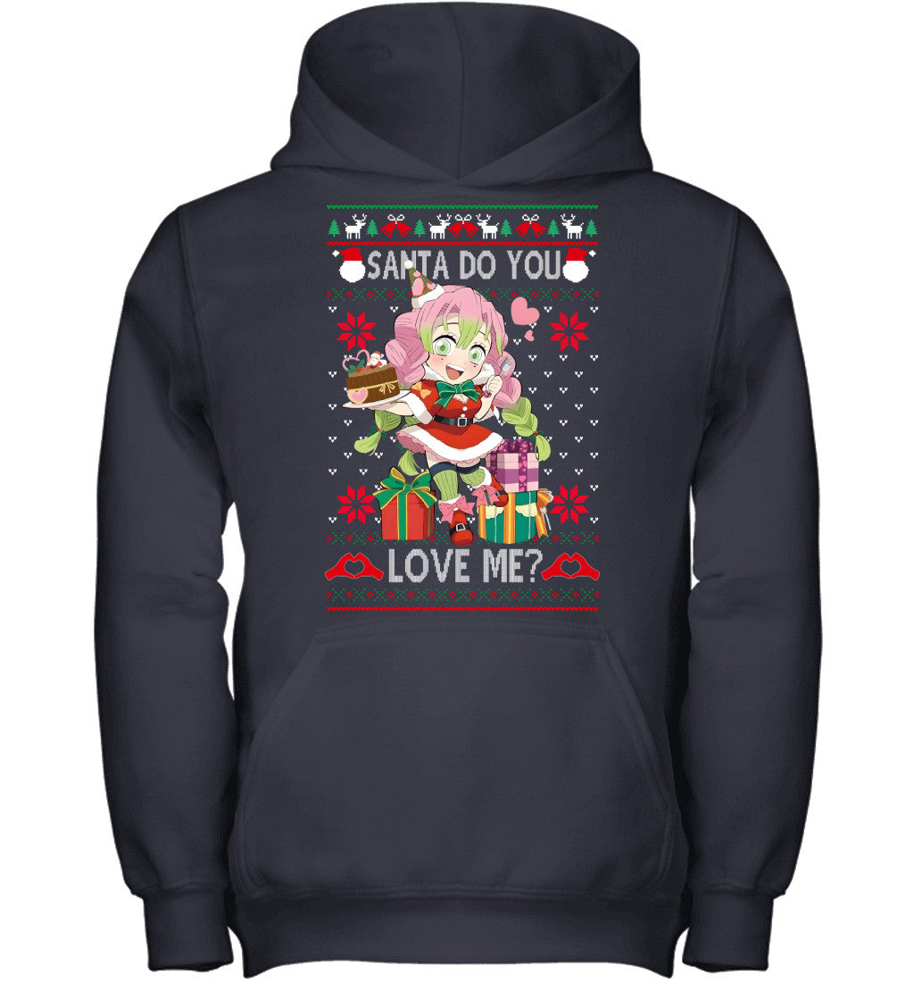 Kanroji Mitsuri Demon Slayer Santa Do You Love Me Ugly Christmas T-Shirt
