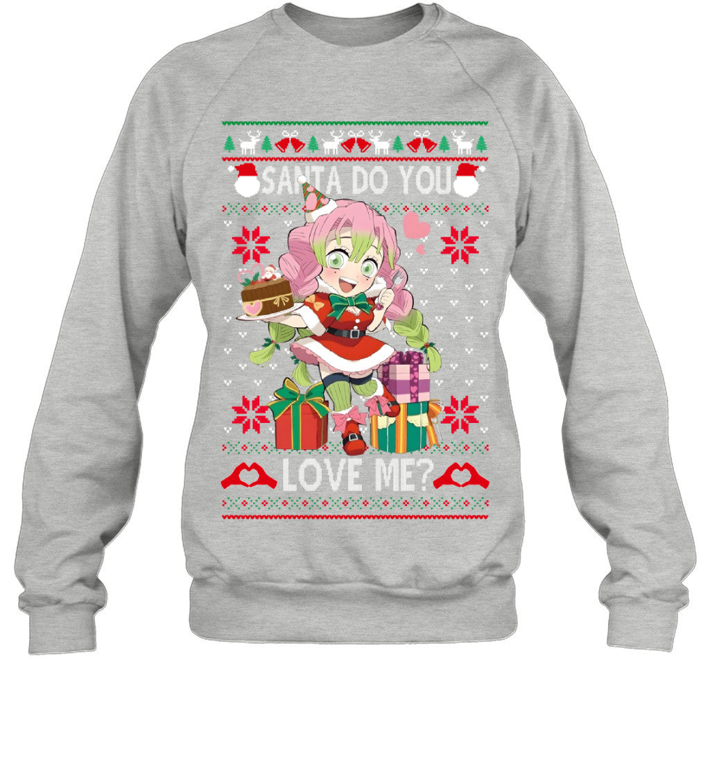 Kanroji Mitsuri Demon Slayer Santa Do You Love Me Ugly Christmas T-Shirt