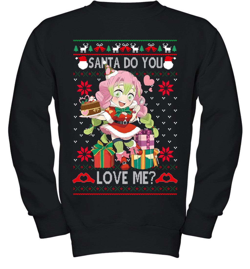 Kanroji Mitsuri Demon Slayer Santa Do You Love Me Ugly Christmas T-Shirt