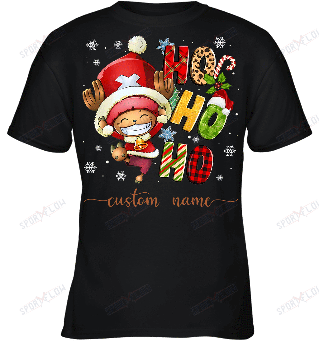 Chopper Christmas Ho Ho Ho Custom Name Graphic T-shirt