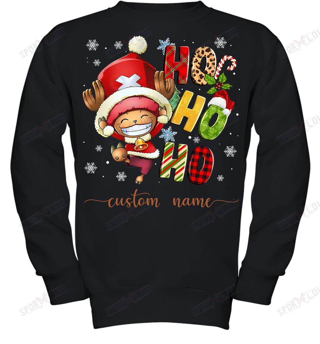 Chopper Christmas Ho Ho Ho Custom Name Graphic T-shirt