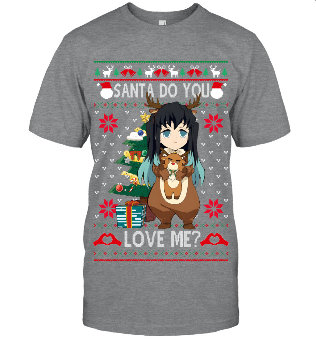 Tokito Muichiro Demon Slayer Santa Do You Love Me Ugly Christmas T-Shirt