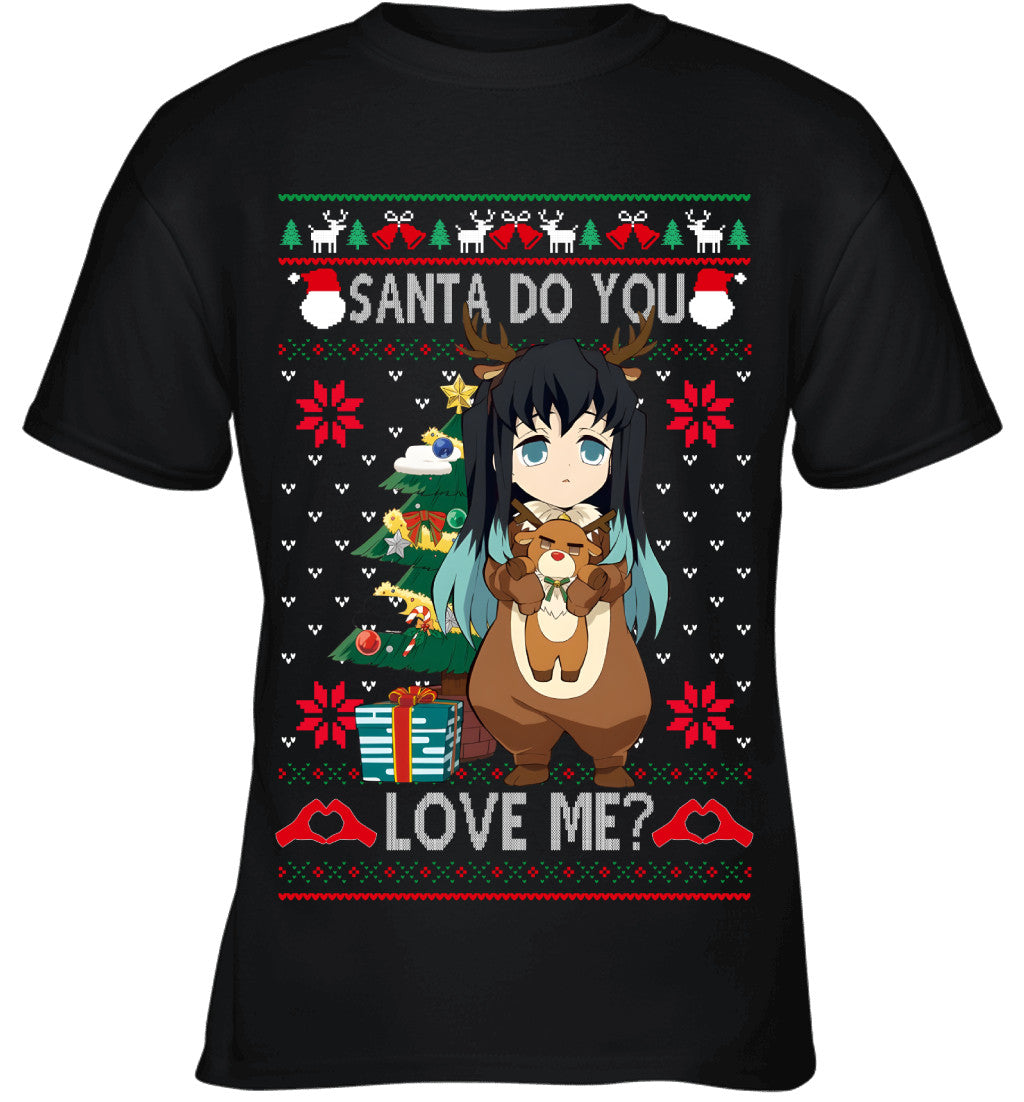 Tokito Muichiro Demon Slayer Santa Do You Love Me Ugly Christmas T-Shirt