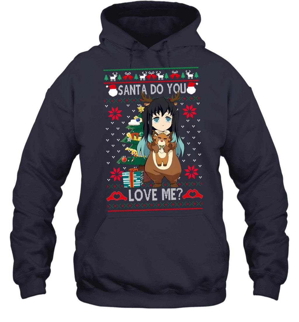 Tokito Muichiro Demon Slayer Santa Do You Love Me Ugly Christmas T-Shirt