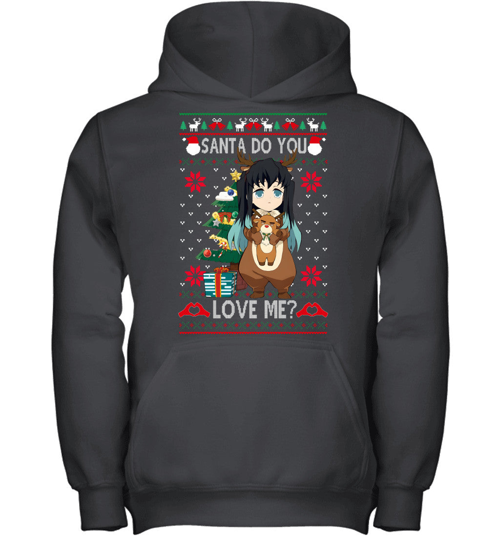 Tokito Muichiro Demon Slayer Santa Do You Love Me Ugly Christmas T-Shirt