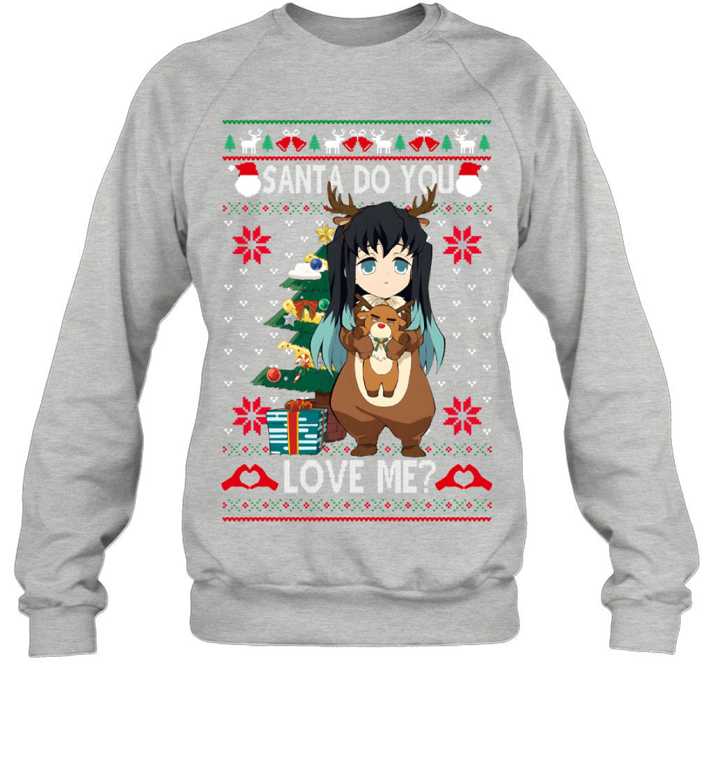Tokito Muichiro Demon Slayer Santa Do You Love Me Ugly Christmas T-Shirt