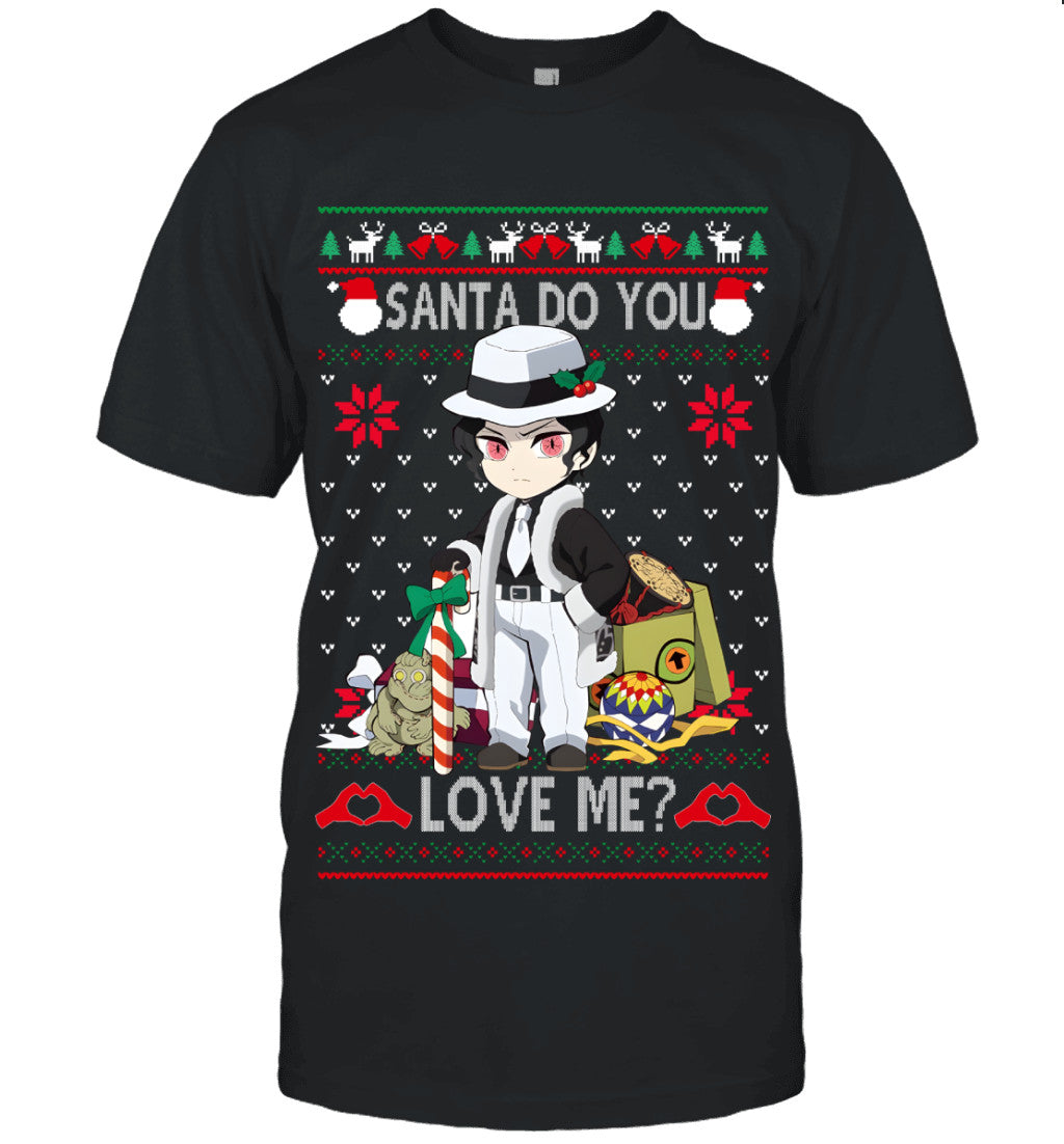 Muzan Kibutsuji Demon Slayer Santa Do You Love Me Ugly Christmas T-Shirt
