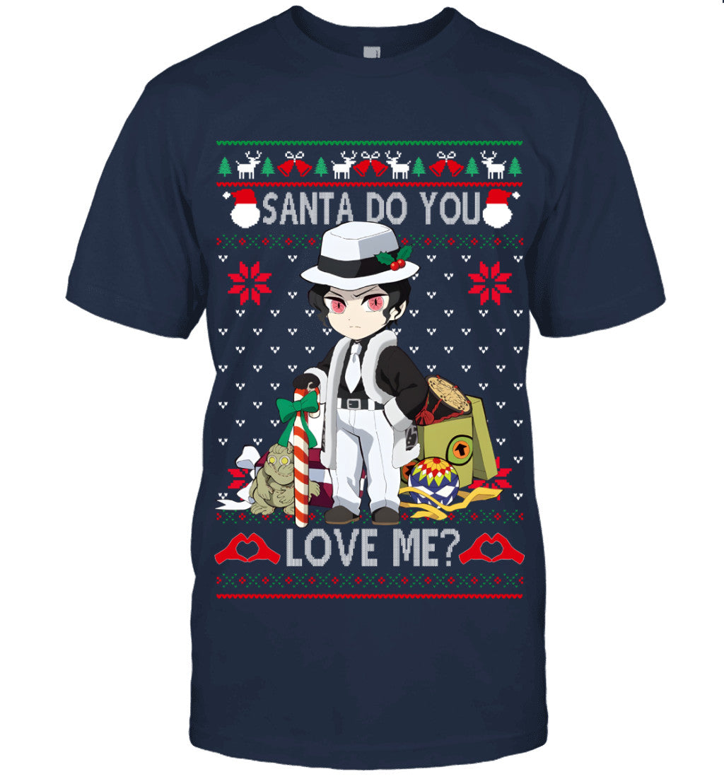 Muzan Kibutsuji Demon Slayer Santa Do You Love Me Ugly Christmas T-Shirt