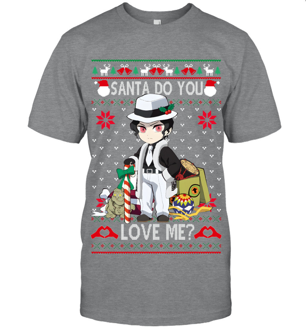 Muzan Kibutsuji Demon Slayer Santa Do You Love Me Ugly Christmas T-Shirt