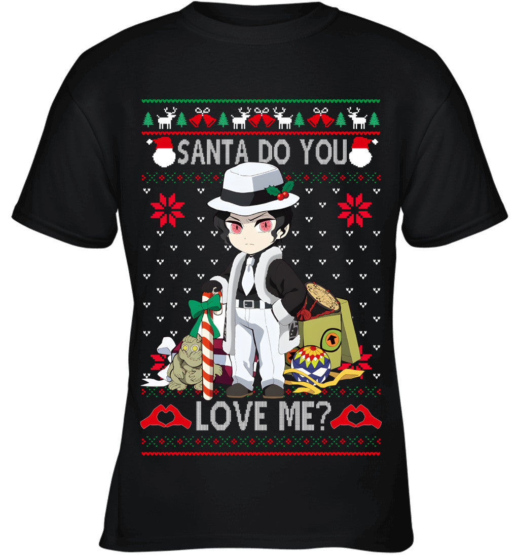 Muzan Kibutsuji Demon Slayer Santa Do You Love Me Ugly Christmas T-Shirt