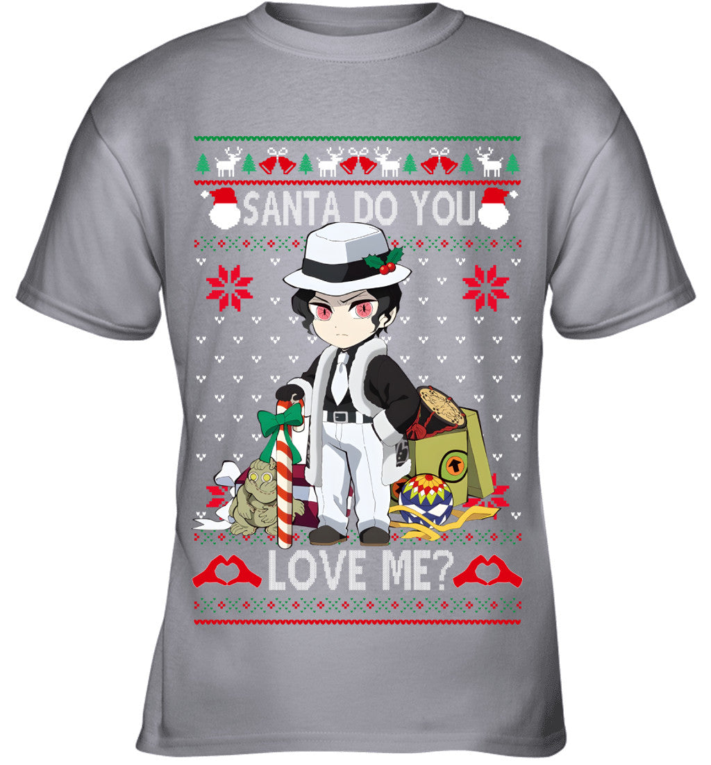 Muzan Kibutsuji Demon Slayer Santa Do You Love Me Ugly Christmas T-Shirt
