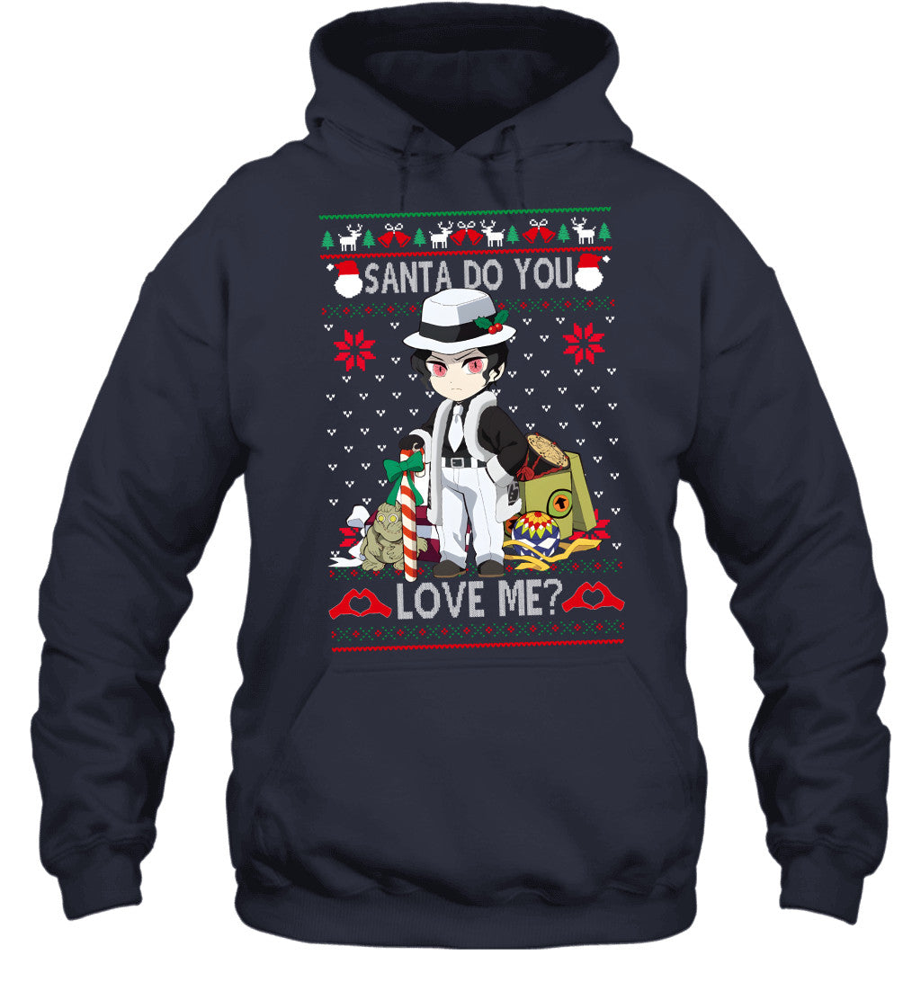 Muzan Kibutsuji Demon Slayer Santa Do You Love Me Ugly Christmas T-Shirt