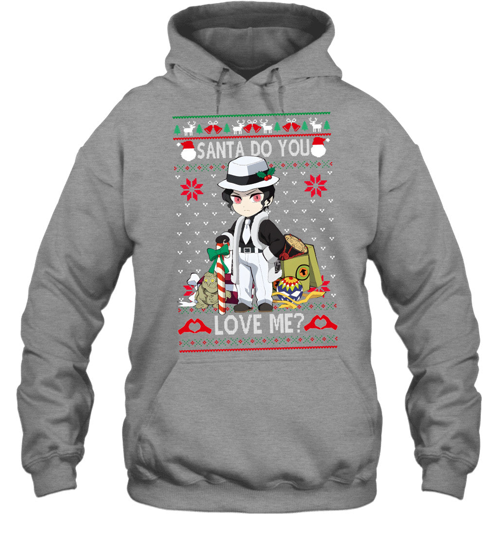 Muzan Kibutsuji Demon Slayer Santa Do You Love Me Ugly Christmas T-Shirt