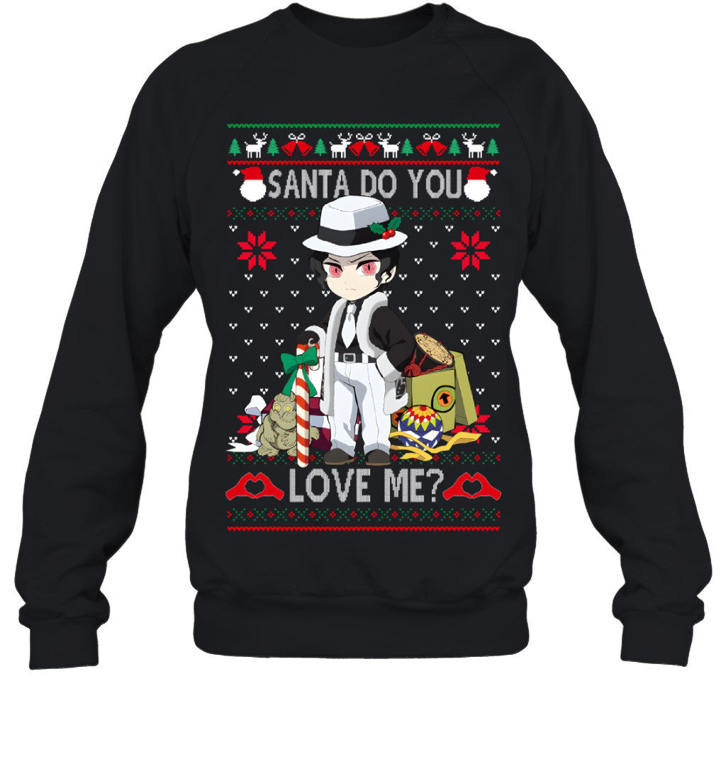 Muzan Kibutsuji Demon Slayer Santa Do You Love Me Ugly Christmas T-Shirt