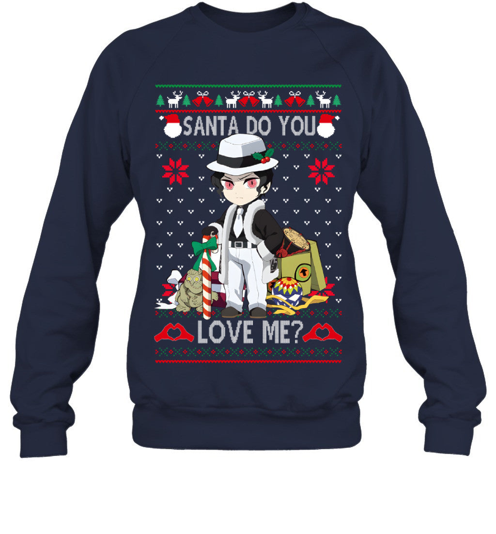 Muzan Kibutsuji Demon Slayer Santa Do You Love Me Ugly Christmas T-Shirt