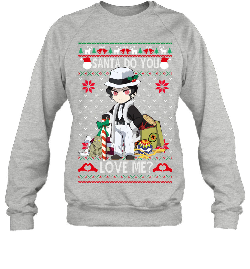 Muzan Kibutsuji Demon Slayer Santa Do You Love Me Ugly Christmas T-Shirt