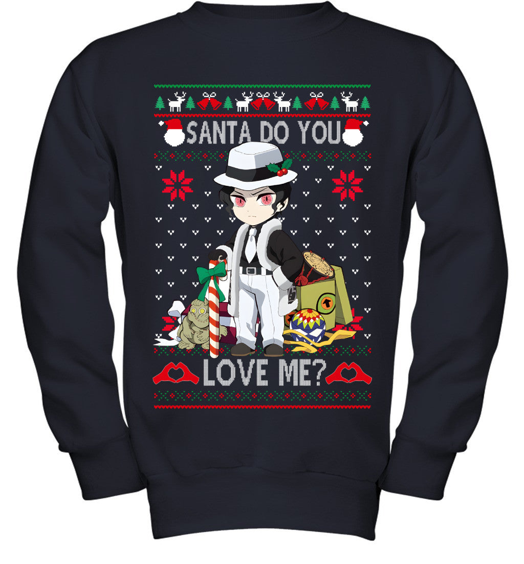 Muzan Kibutsuji Demon Slayer Santa Do You Love Me Ugly Christmas T-Shirt