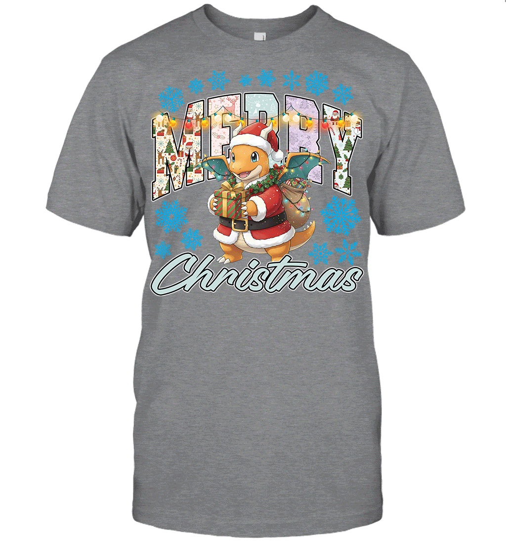 Dragonnite Lights & Gifts Merry Christmas Graphic T-shirt
