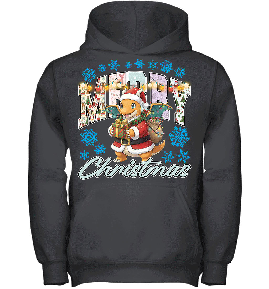 Dragonnite Lights & Gifts Merry Christmas Graphic T-shirt