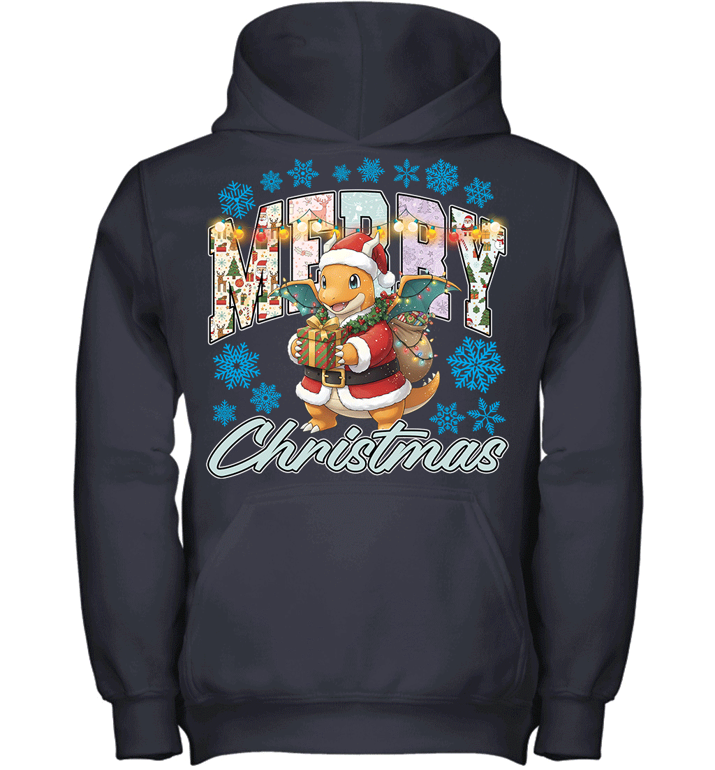 Dragonnite Lights & Gifts Merry Christmas Graphic T-shirt