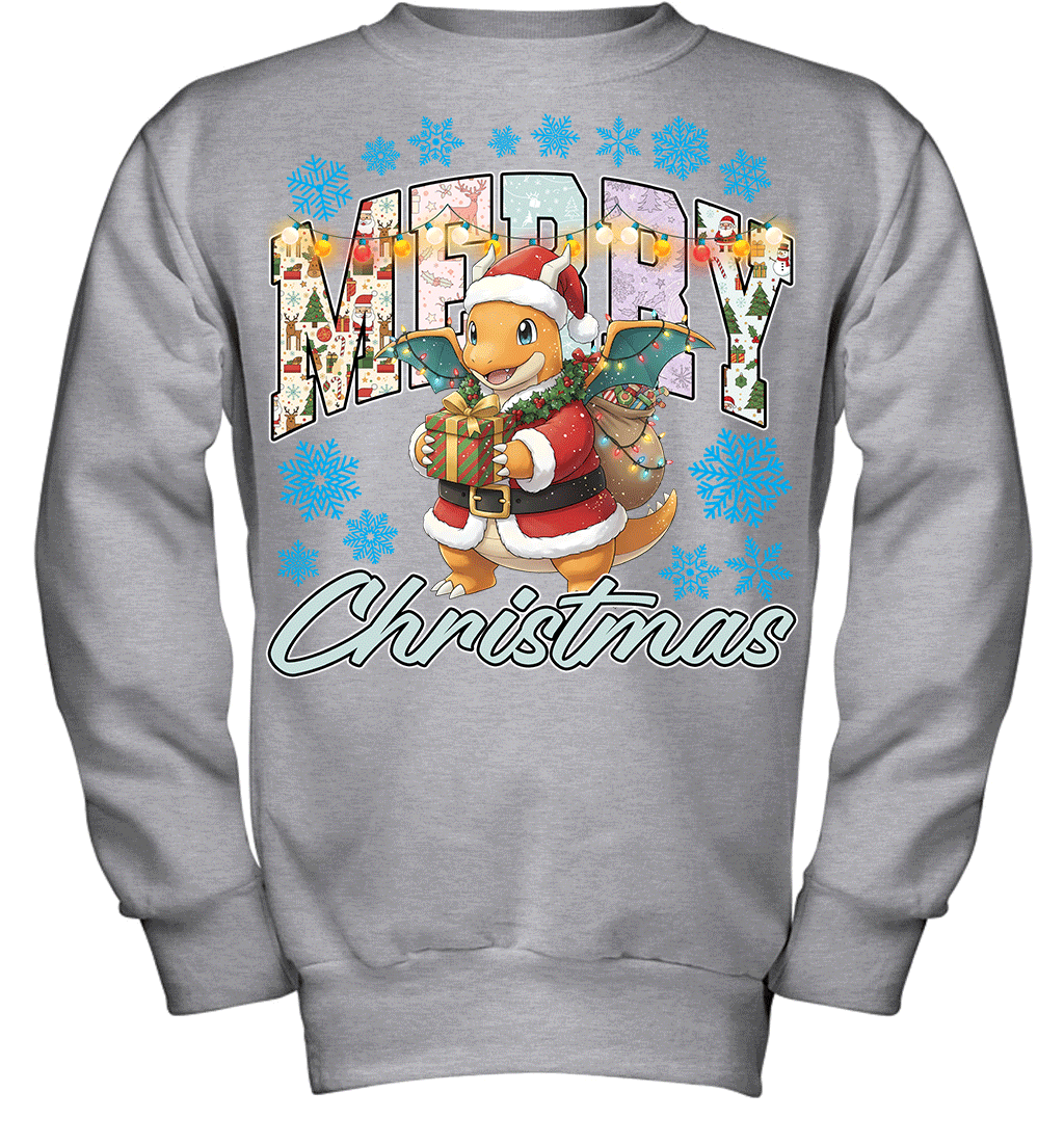Dragonnite Lights & Gifts Merry Christmas Graphic T-shirt