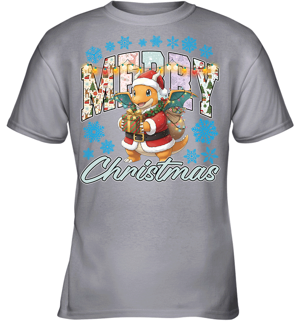 Dragonnite Lights & Gifts Merry Christmas Graphic T-shirt
