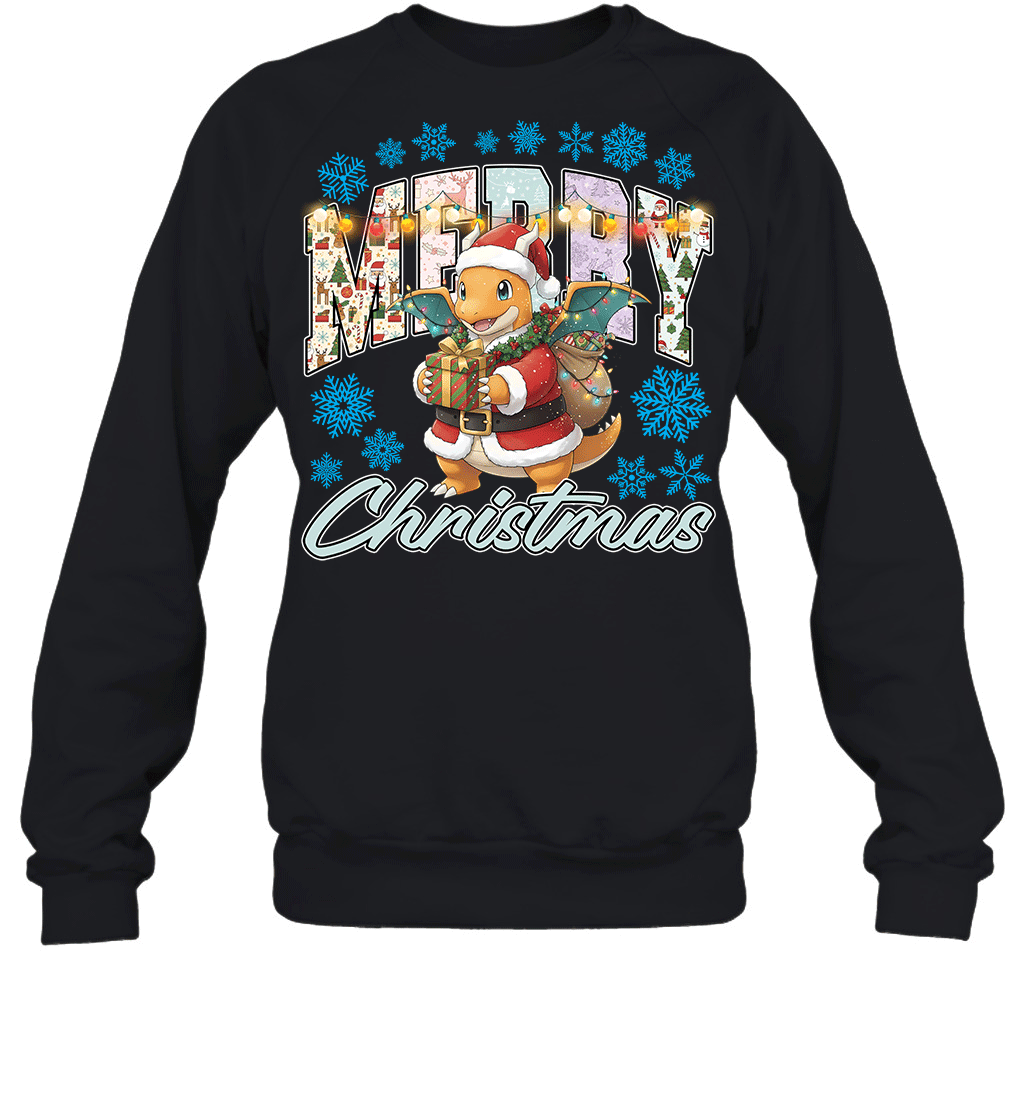 Dragonnite Lights & Gifts Merry Christmas Graphic T-shirt