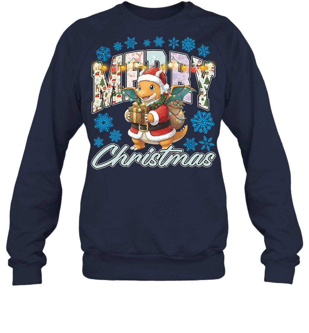 Dragonnite Lights & Gifts Merry Christmas Graphic T-shirt