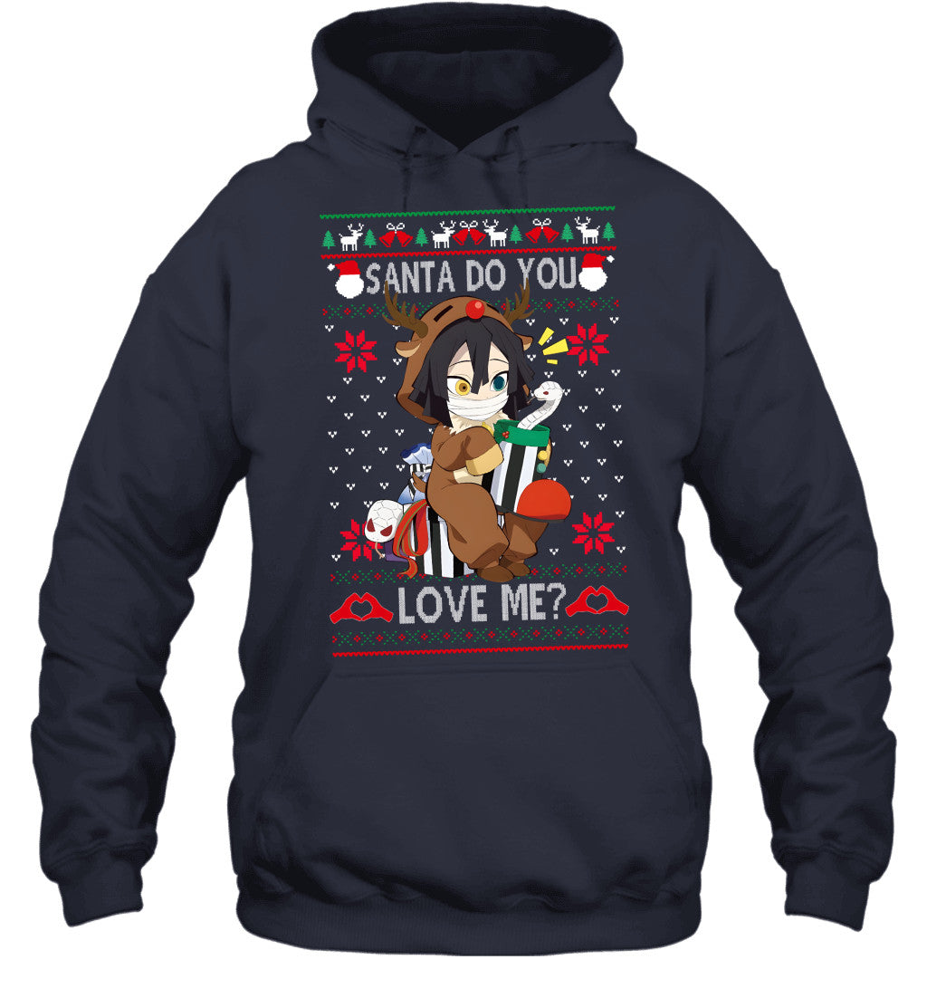 Obanai Iguro Demon Slayer Santa Do You Love Me Ugly Christmas T-Shirt