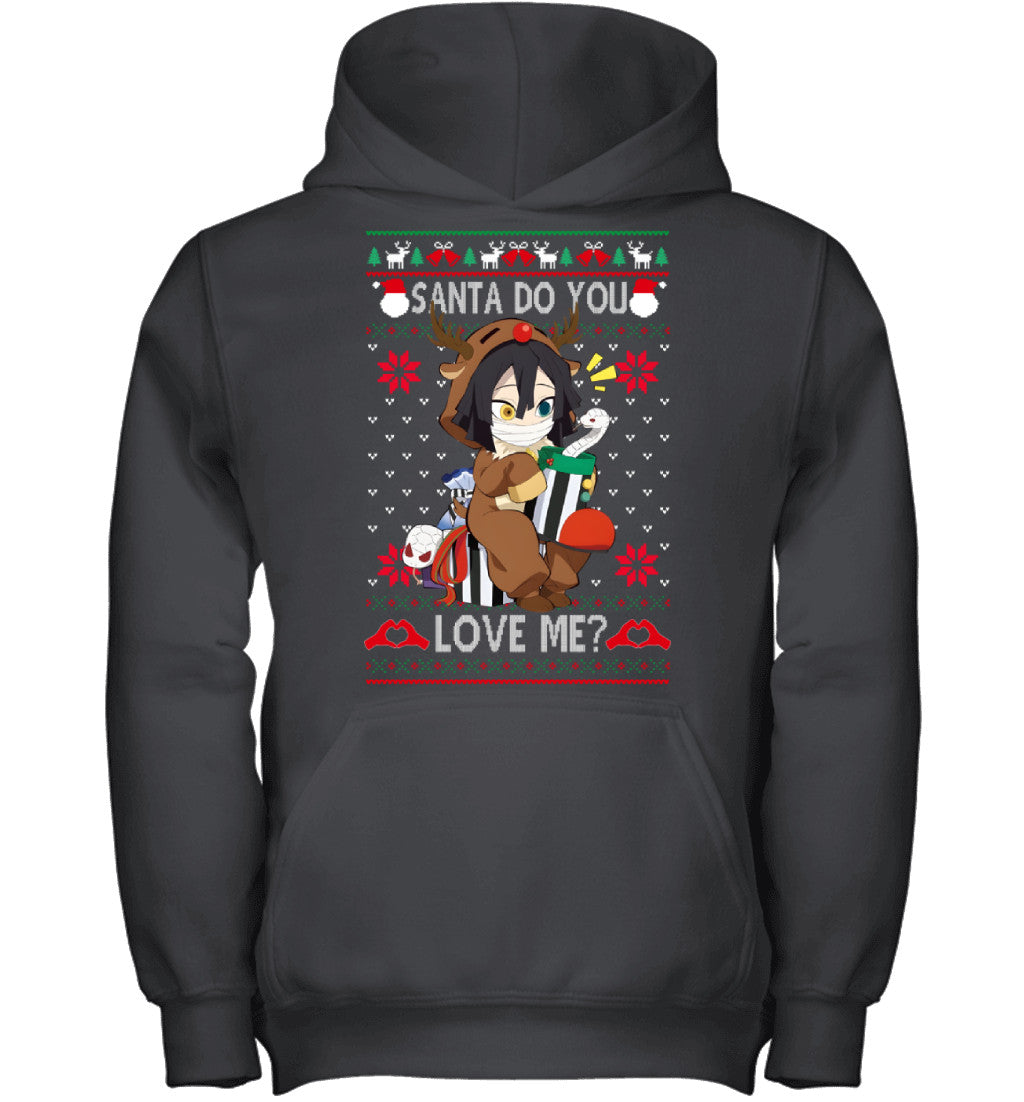 Obanai Iguro Demon Slayer Santa Do You Love Me Ugly Christmas T-Shirt