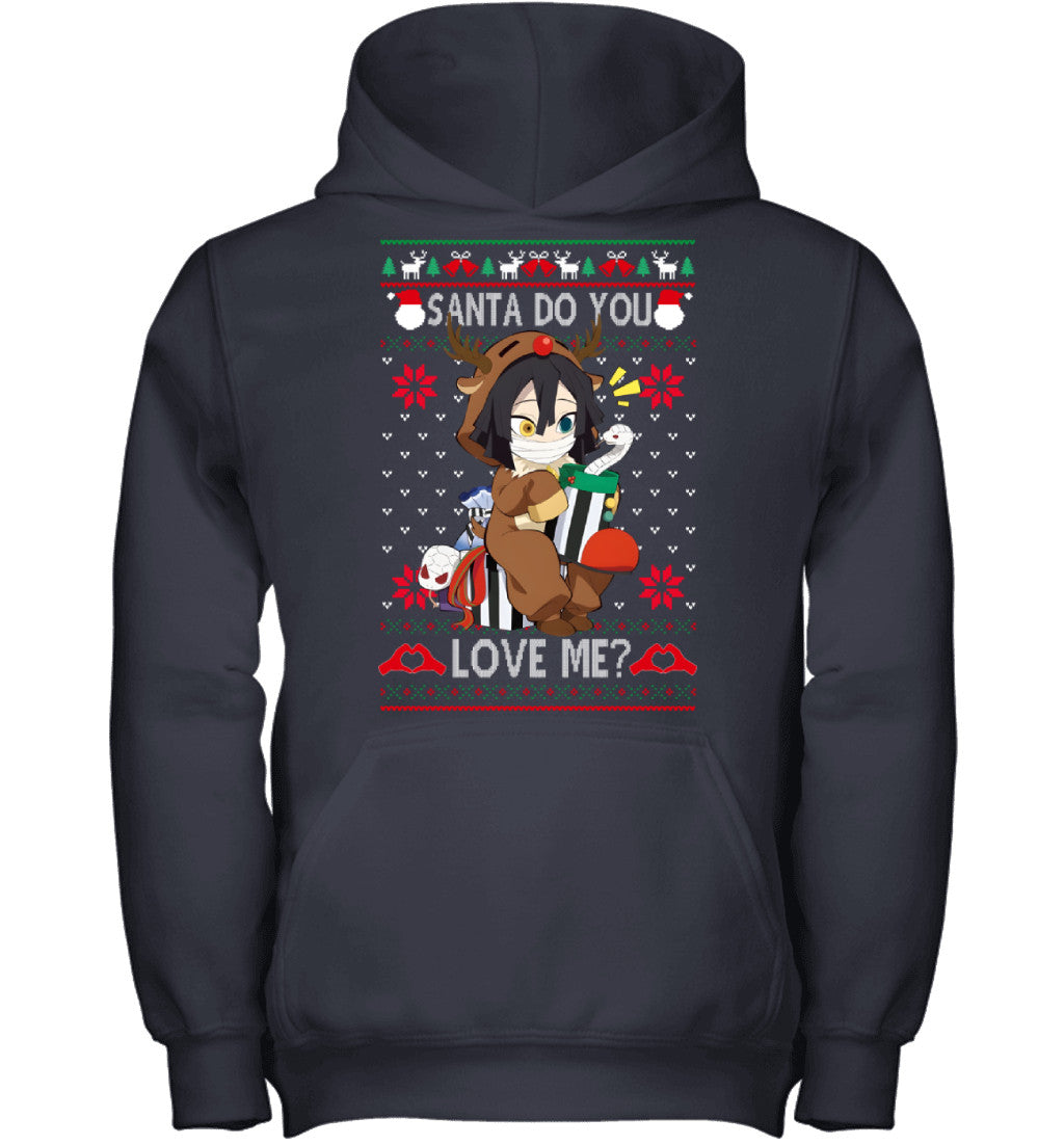 Obanai Iguro Demon Slayer Santa Do You Love Me Ugly Christmas T-Shirt