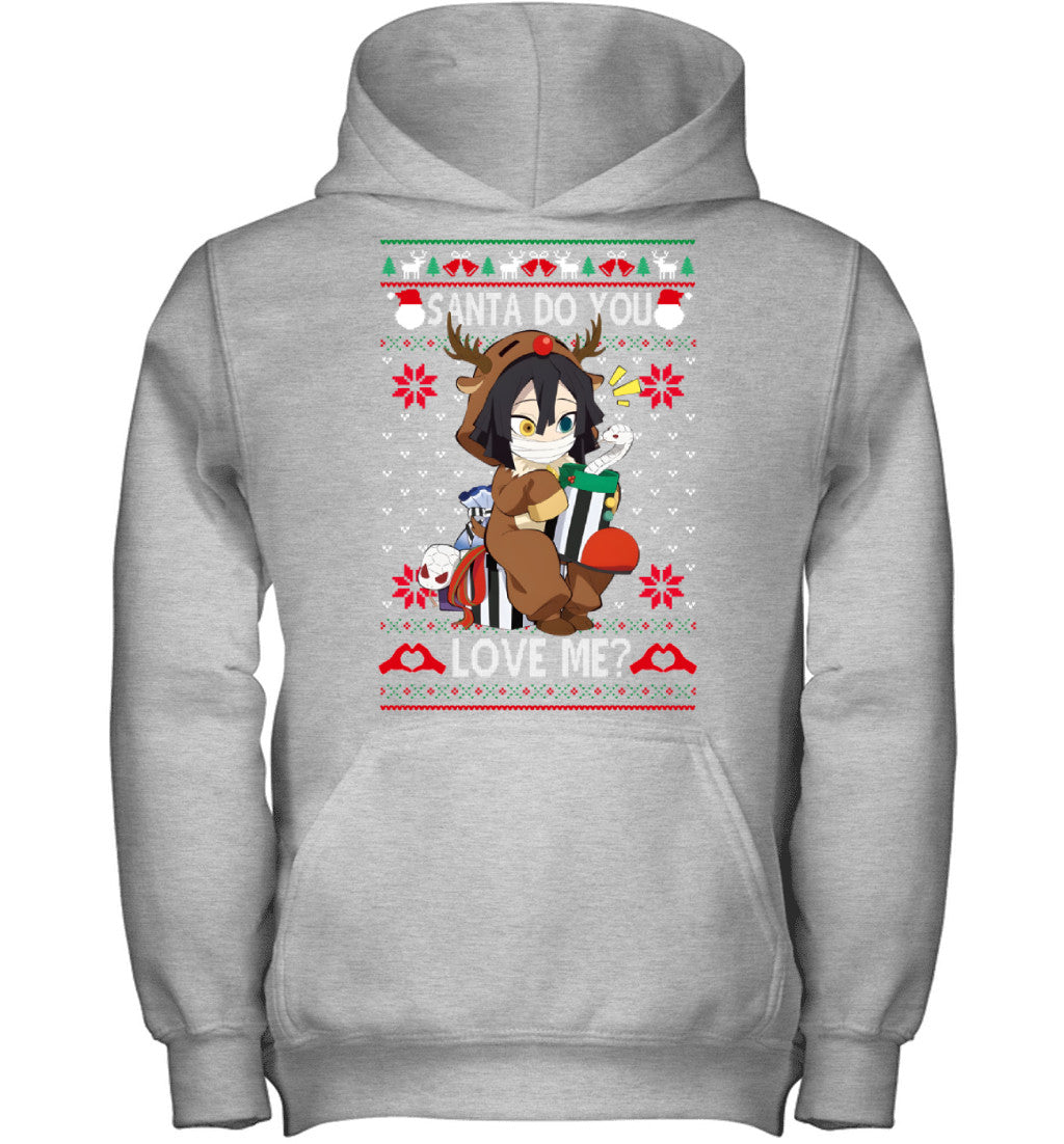 Obanai Iguro Demon Slayer Santa Do You Love Me Ugly Christmas T-Shirt