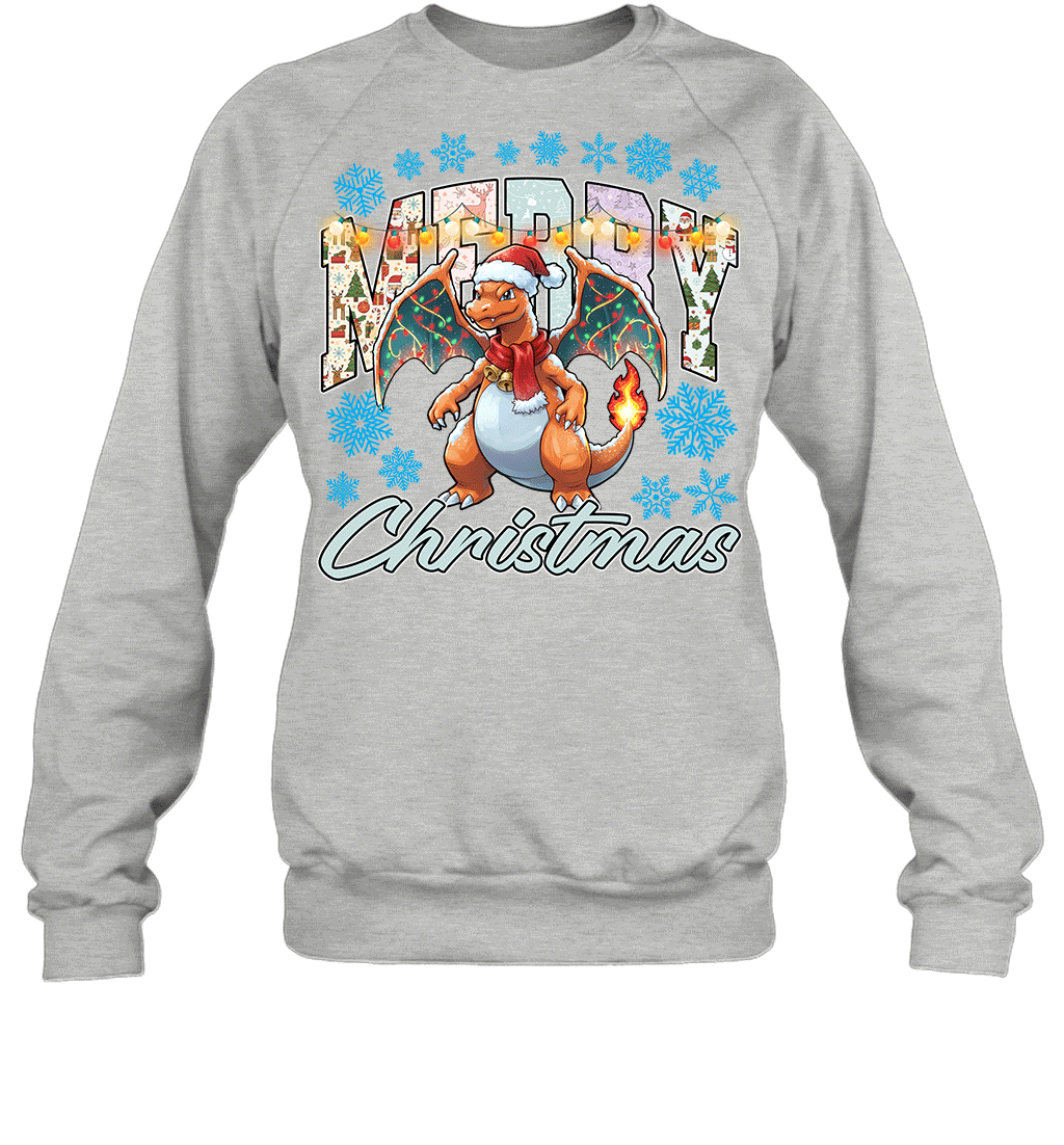 Charizard Lights & Gifts Merry Christmas Graphic T-shirt