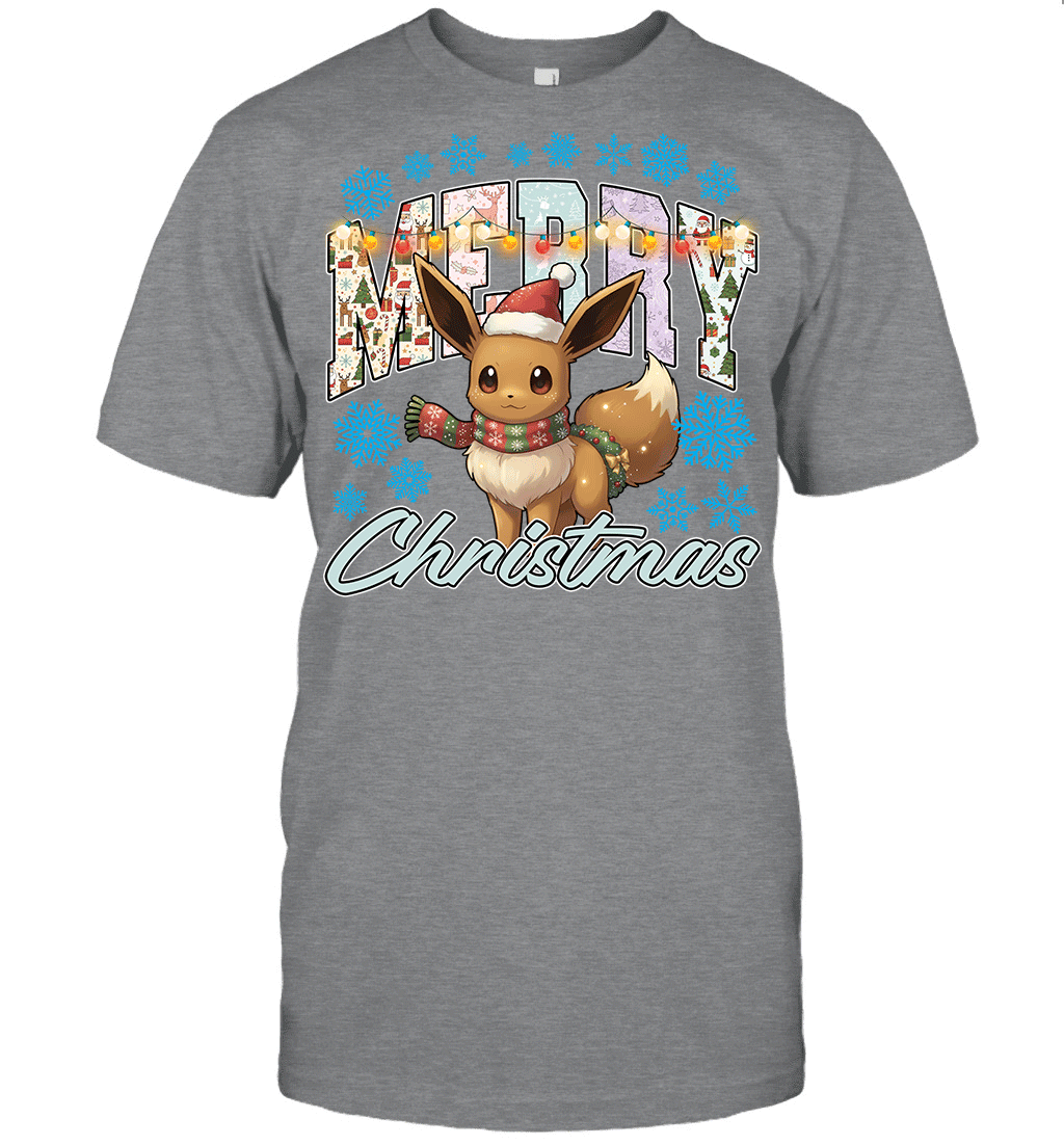 Eevee Lights & Gifts Merry Christmas Graphic T-shirt
