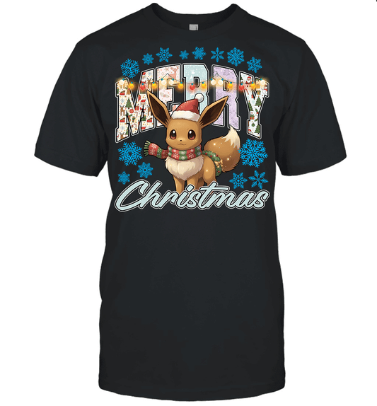 Eevee Lights & Gifts Merry Christmas Graphic T-shirt