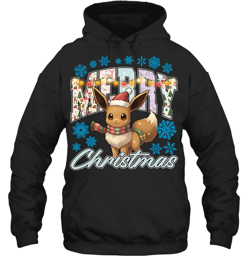 Eevee Lights & Gifts Merry Christmas Graphic T-shirt