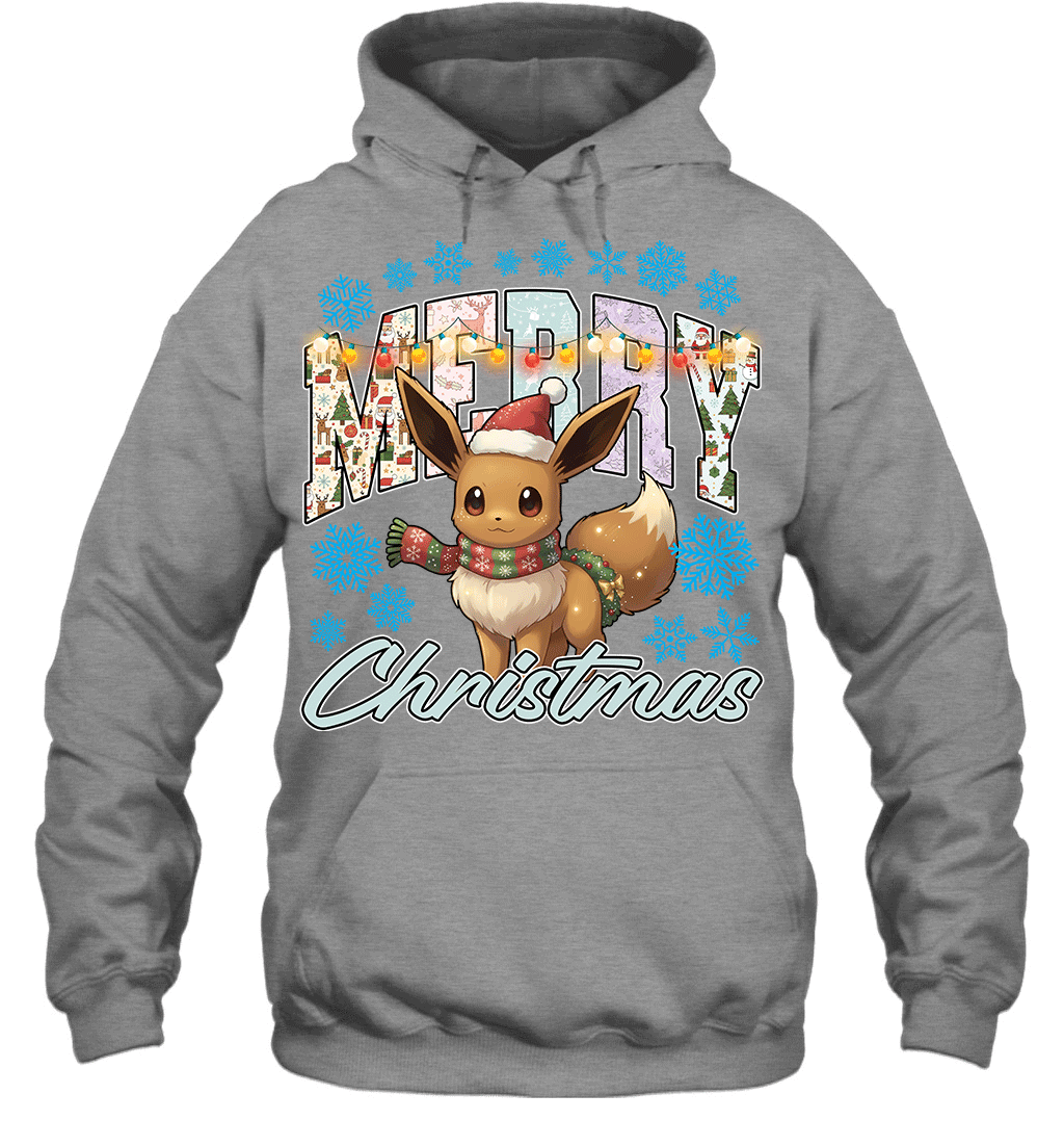 Eevee Lights & Gifts Merry Christmas Graphic T-shirt
