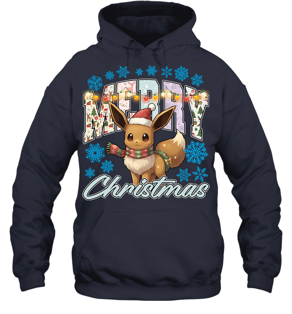 Eevee Lights & Gifts Merry Christmas Graphic T-shirt