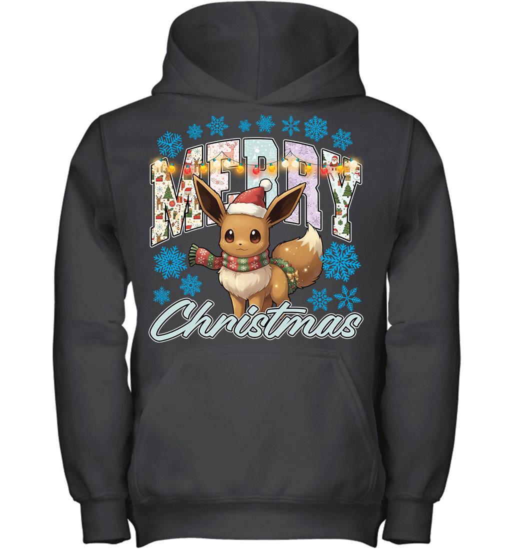 Eevee Lights & Gifts Merry Christmas Graphic T-shirt